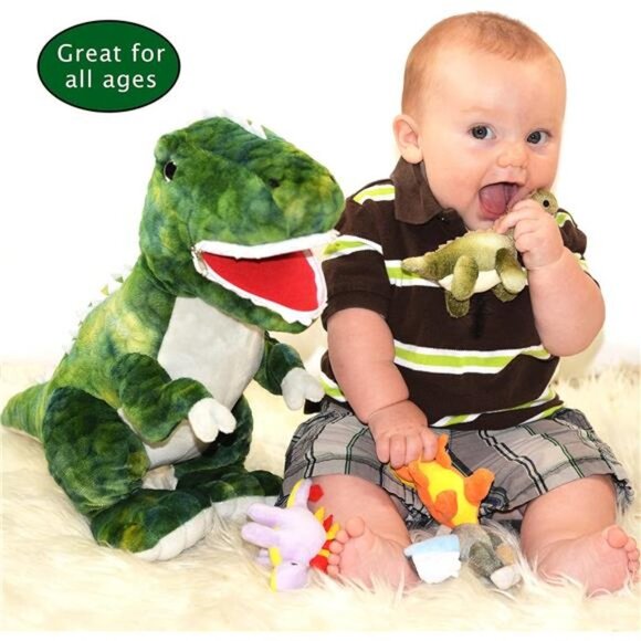 Dinosaur Stuffed Animal T-Rex and 5 Little Dinos for Boys & Girls -Plush Stuffie - Picture 6 of 6